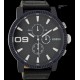 OOZOO Timepieces 50mm Black Leather Strap C6483